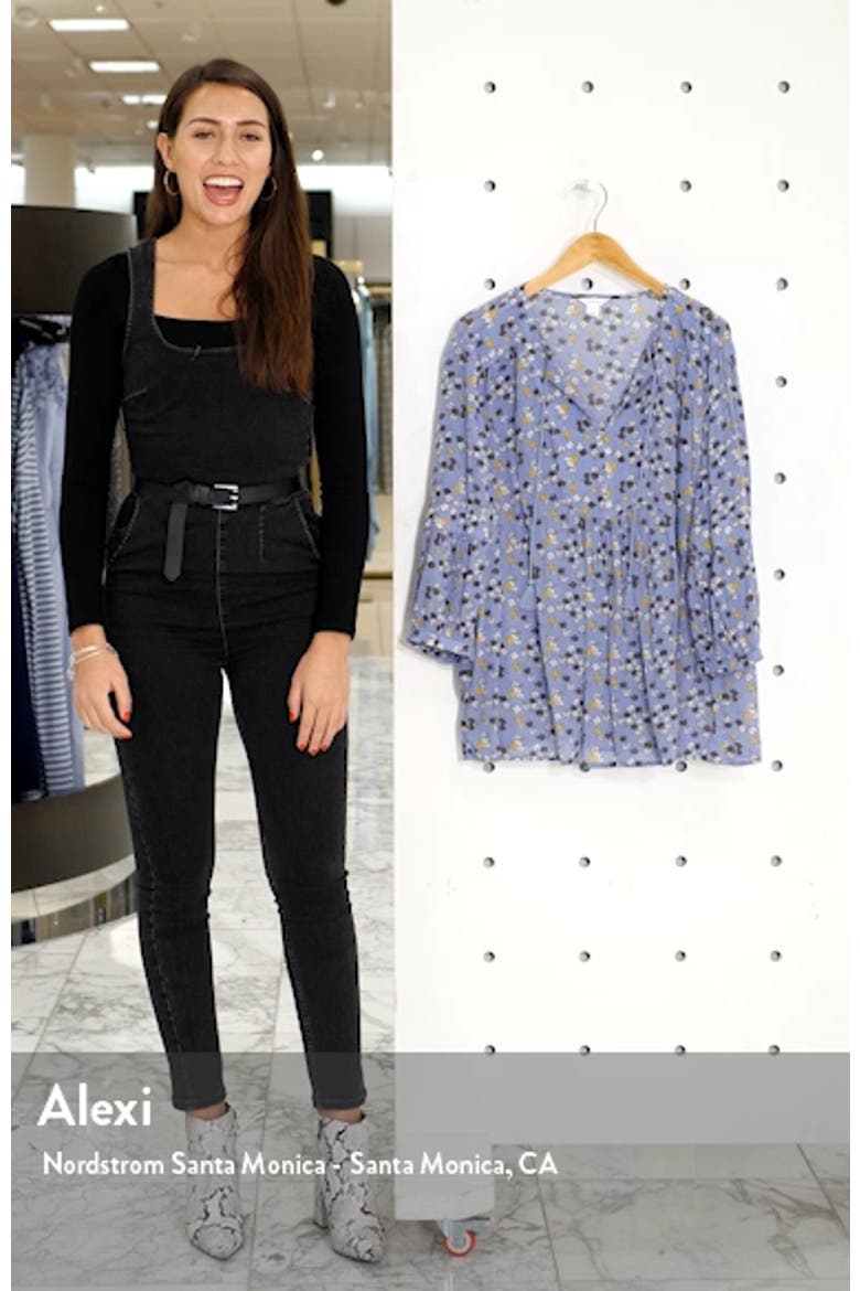 Split Neck Print Blouse video
