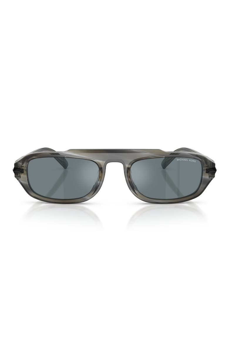 55mm Watch Hill Oval Sunglasses, Main, color, CHARCOAL HORN / GREY MONO