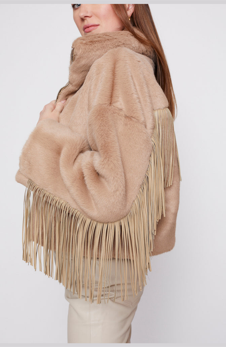 BLUE REVIVAL Dancing In The Moonlight Fringe Jacket, Alternate, color, Ecru