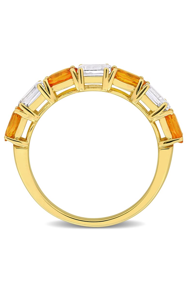 Sapphire & White Sapphire Semi-Eternity Ring 14k, Alternate, color, Yellow Sapphire/Yellow Gold