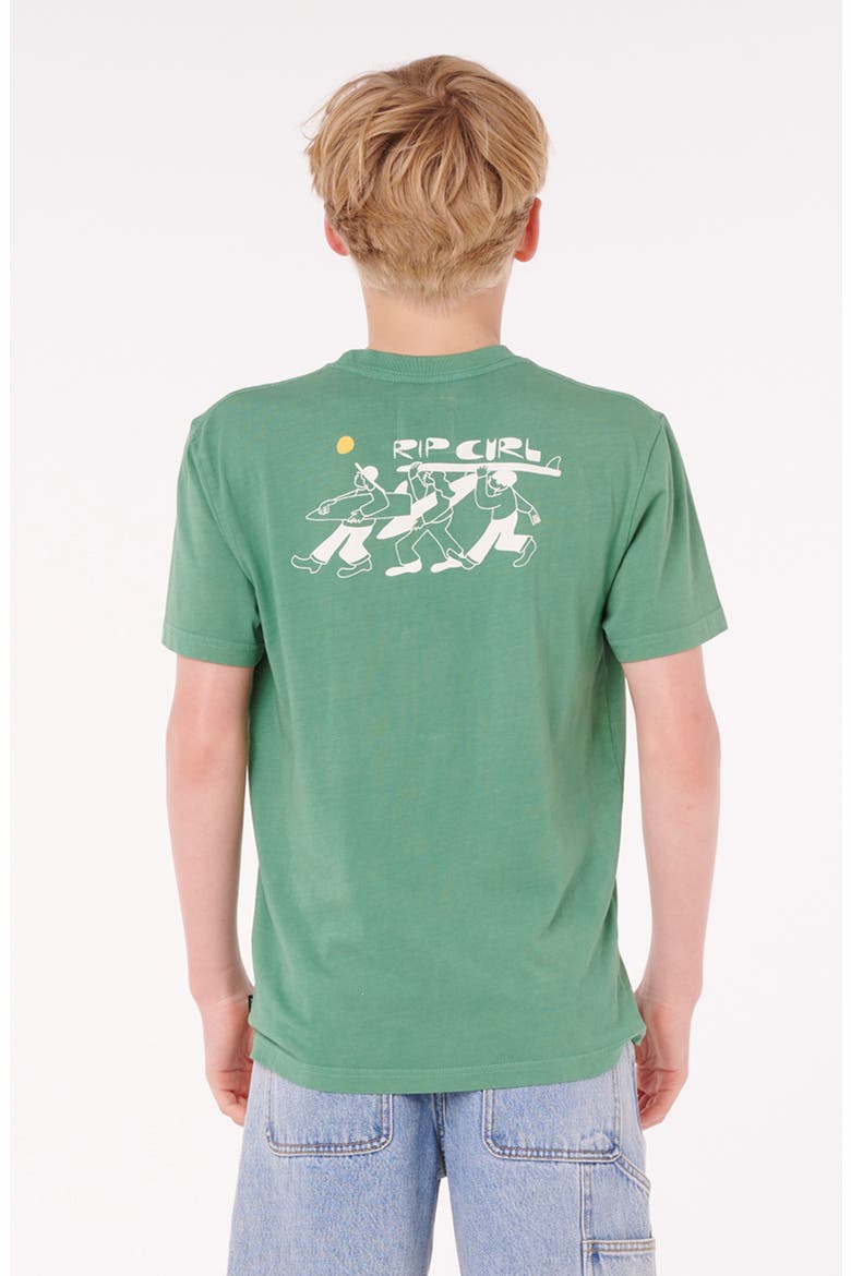 Kids' Dudes Cotton Graphic T-Shirt, Alternate, color, LEAF GREEN