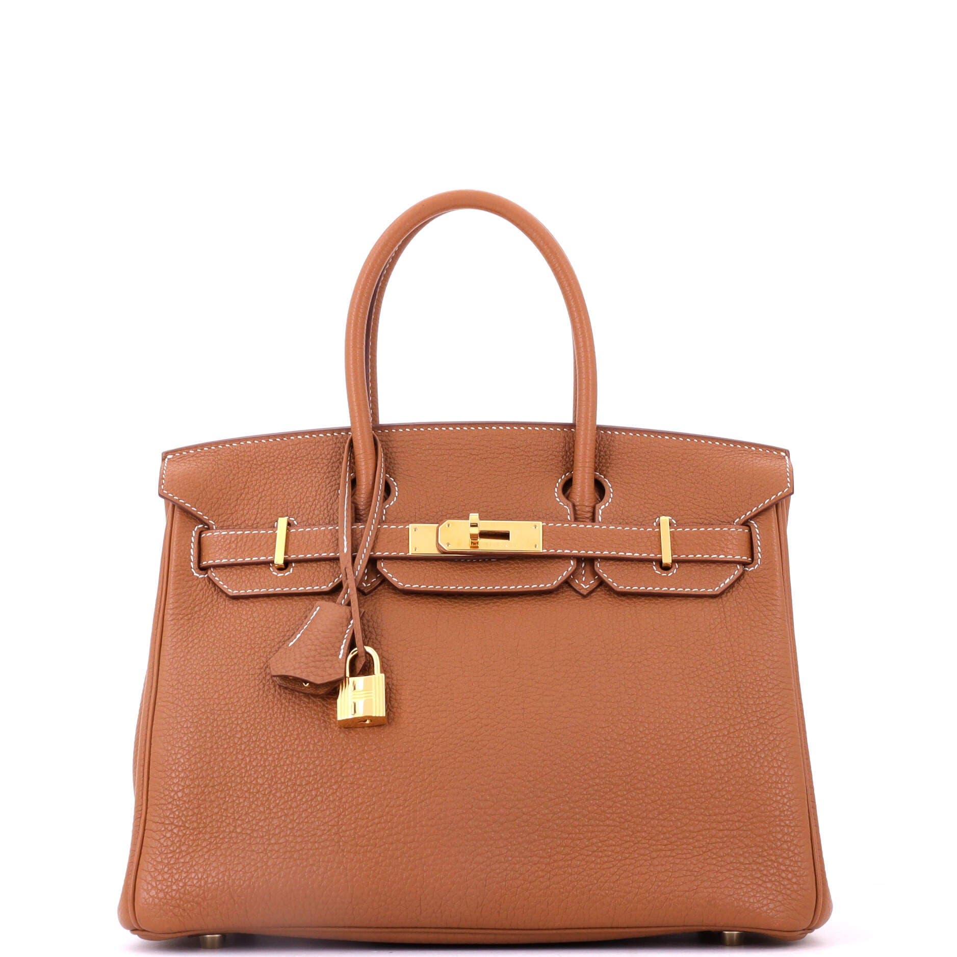 Birkin Handbag Brown Togo with Gold Hardware 30, Main, color, Metallic Gold