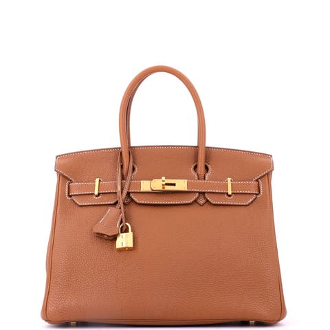 Birkin Handbag Brown Togo with Gold Hardware 30