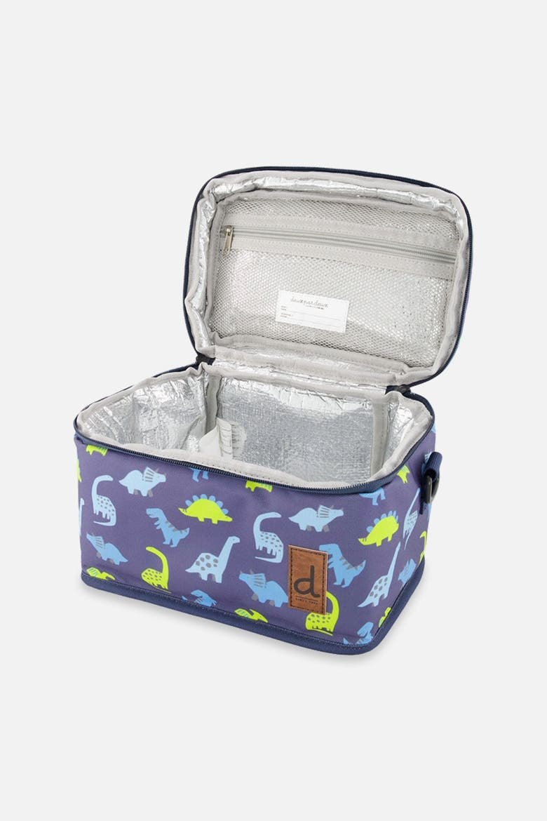 Dinos Durable Spacious Lunch Box, Alternate, color, Blue Printed Dinos