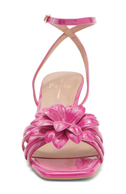 Shop Linea Paolo Candice Flower Sandal In Fuchsia