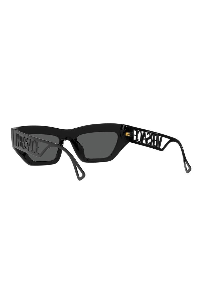 53mm Irregular Sunglasses, Alternate, color, BLACK