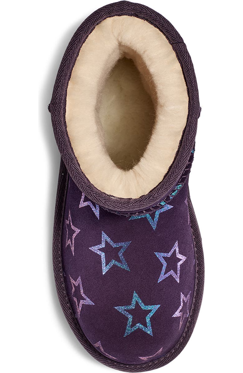 UGG<sup>®</sup> Kids' Classic II Iridescent Stars Boot, Alternate, color, Nightshade / Purple Iridescent