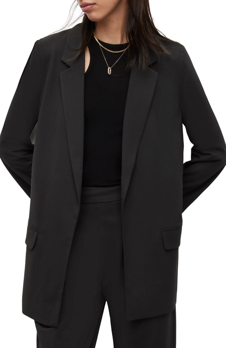 AllSaints Aleida Jersey Blazer, Main, color, 