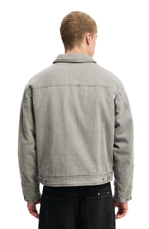 Cotton On Cropped Worker Jacket In Gray