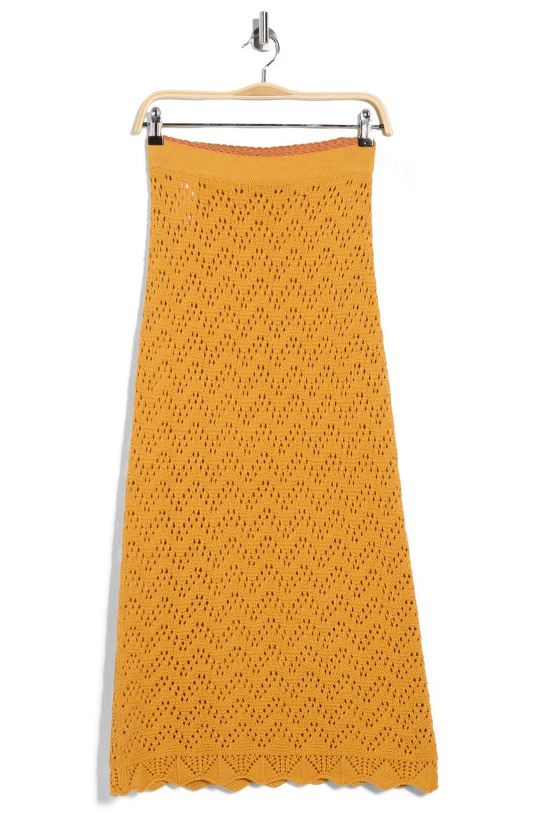 The Open Knit Midi Skirt, Alternate, color, TANGERINE DREAMS