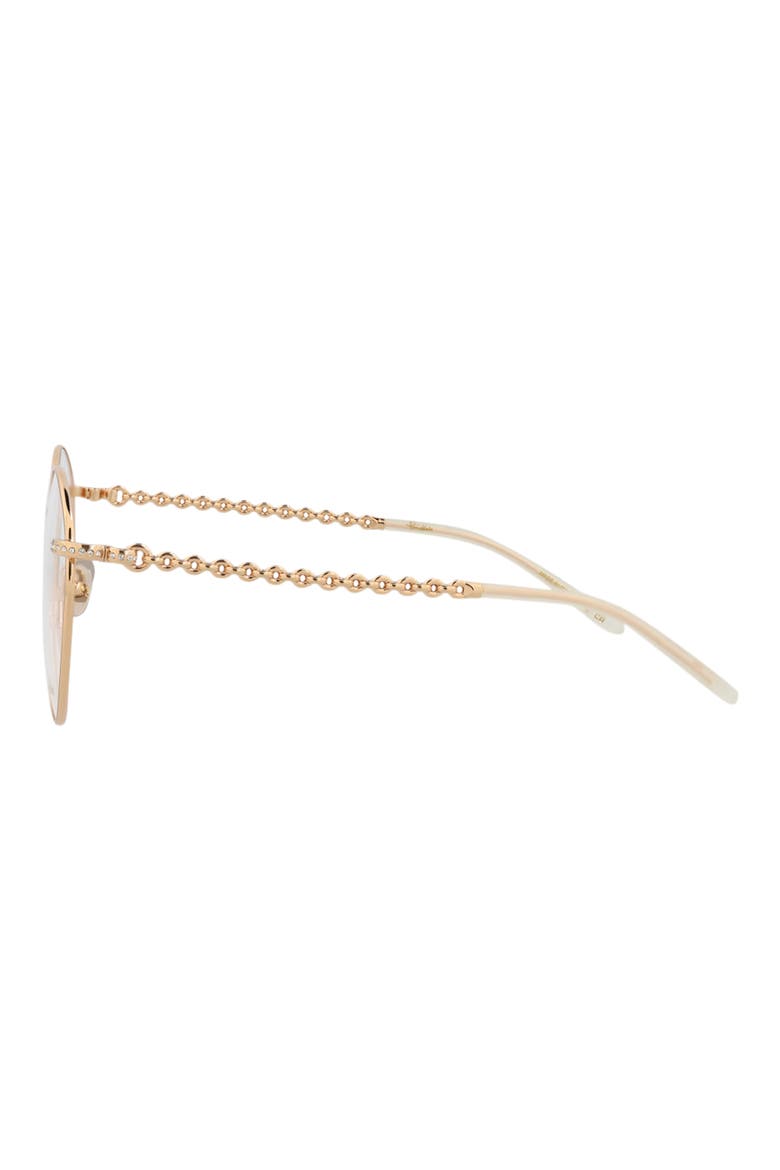 52mm Round Optical Glasses, Alternate, color, GOLD TRANSPARENT