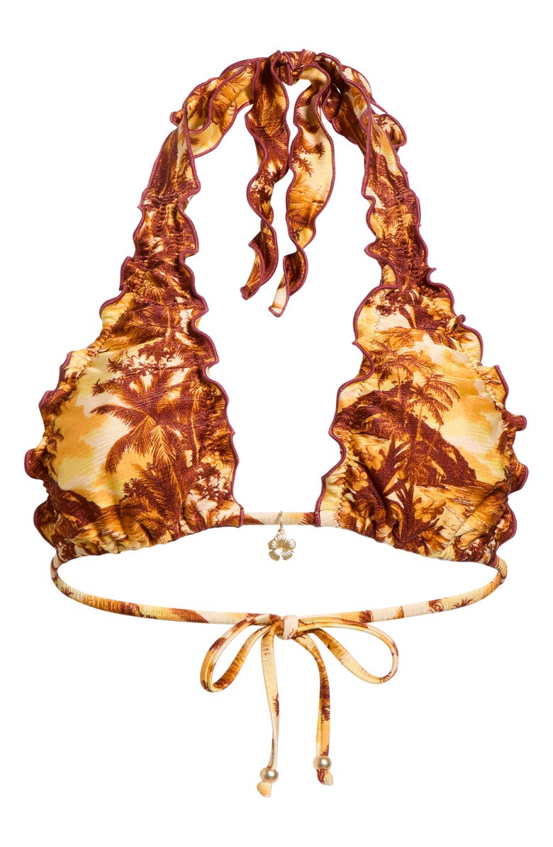 Kulani Kinis Lettuce Trim Bikini Top, Alternate, color, Vintage Vacay