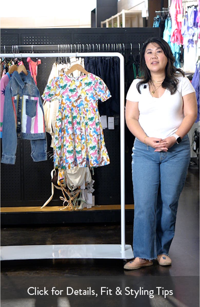 Kids' Madeline Horse Print Dress, sales video thumbnail