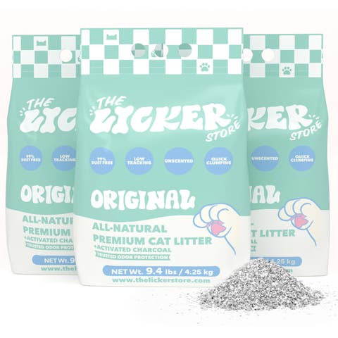Unscented Premium Clumping Bentonite Clay Cat Litter w/Activated Charcoal