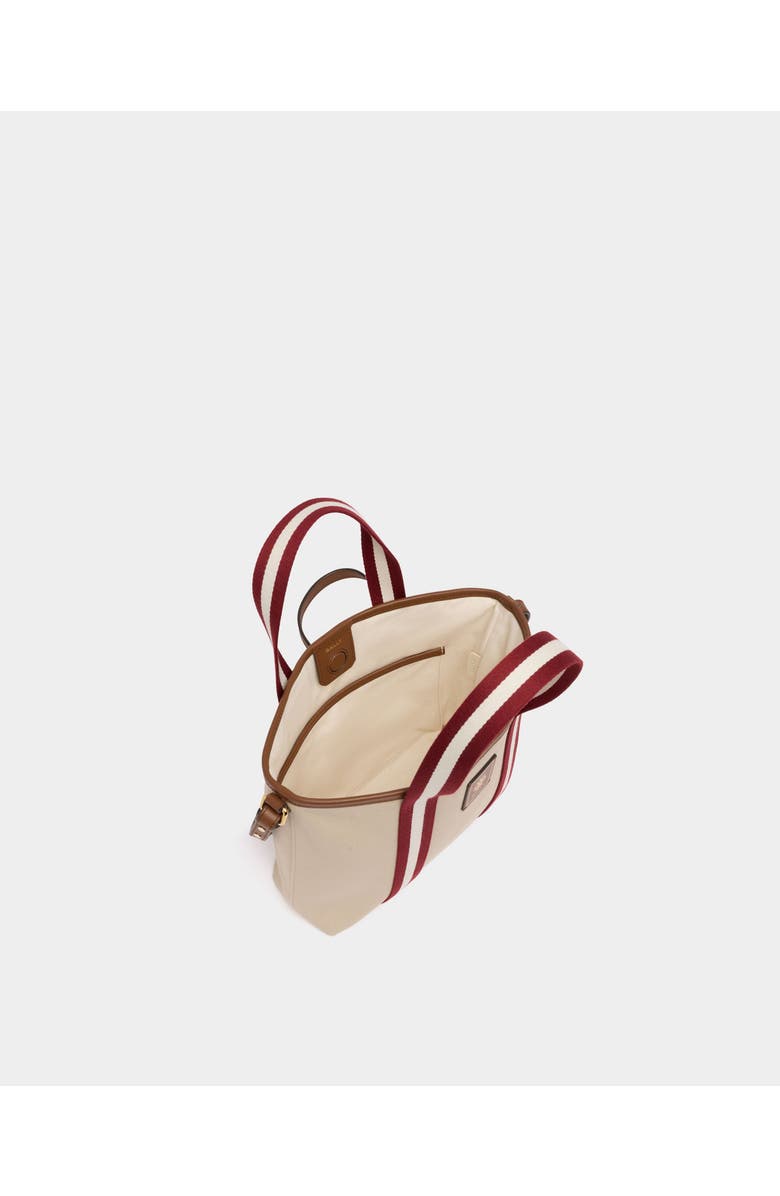 Bally Edelbliss Tote Bag in Canvas with a Bally Ribbon, Alternate, color, White