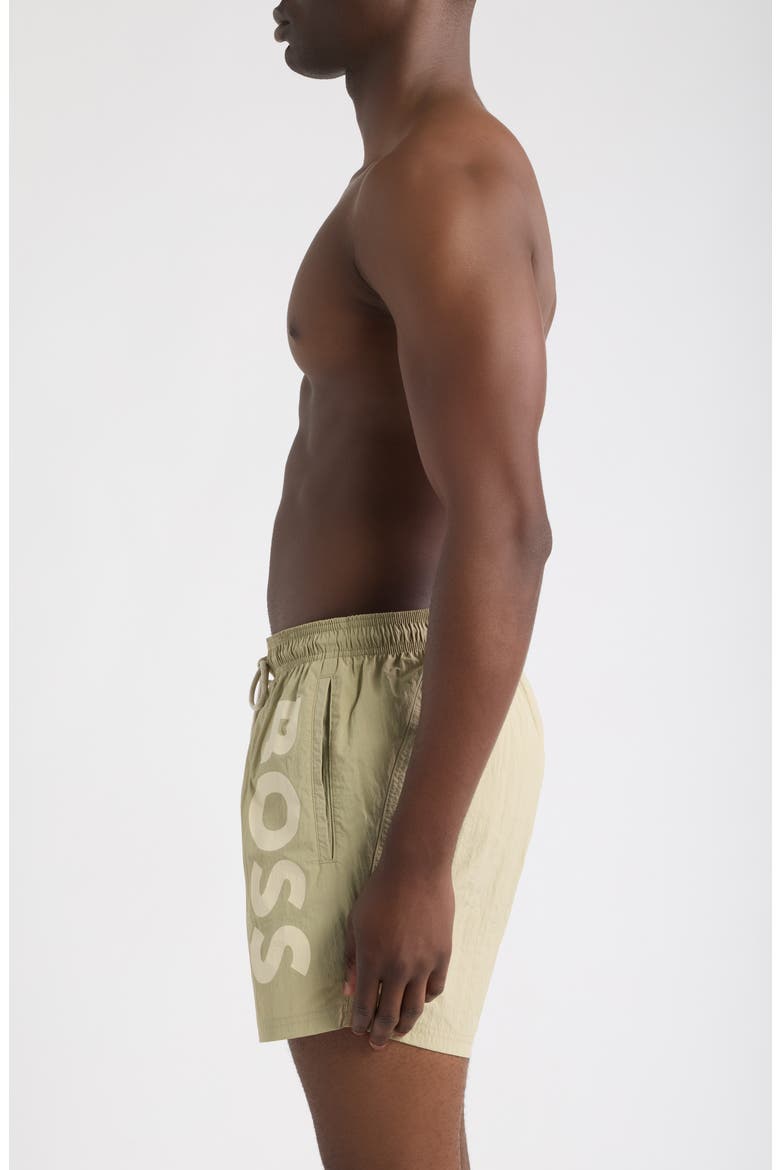 Octopus Swim Trunks, Alternate, color, DARK BEIGE