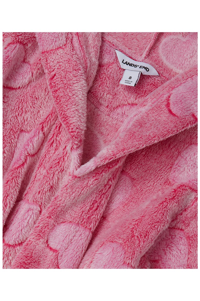 Kids Embossed Plush Robe, Alternate, color, Embossed Hearts/Magenta