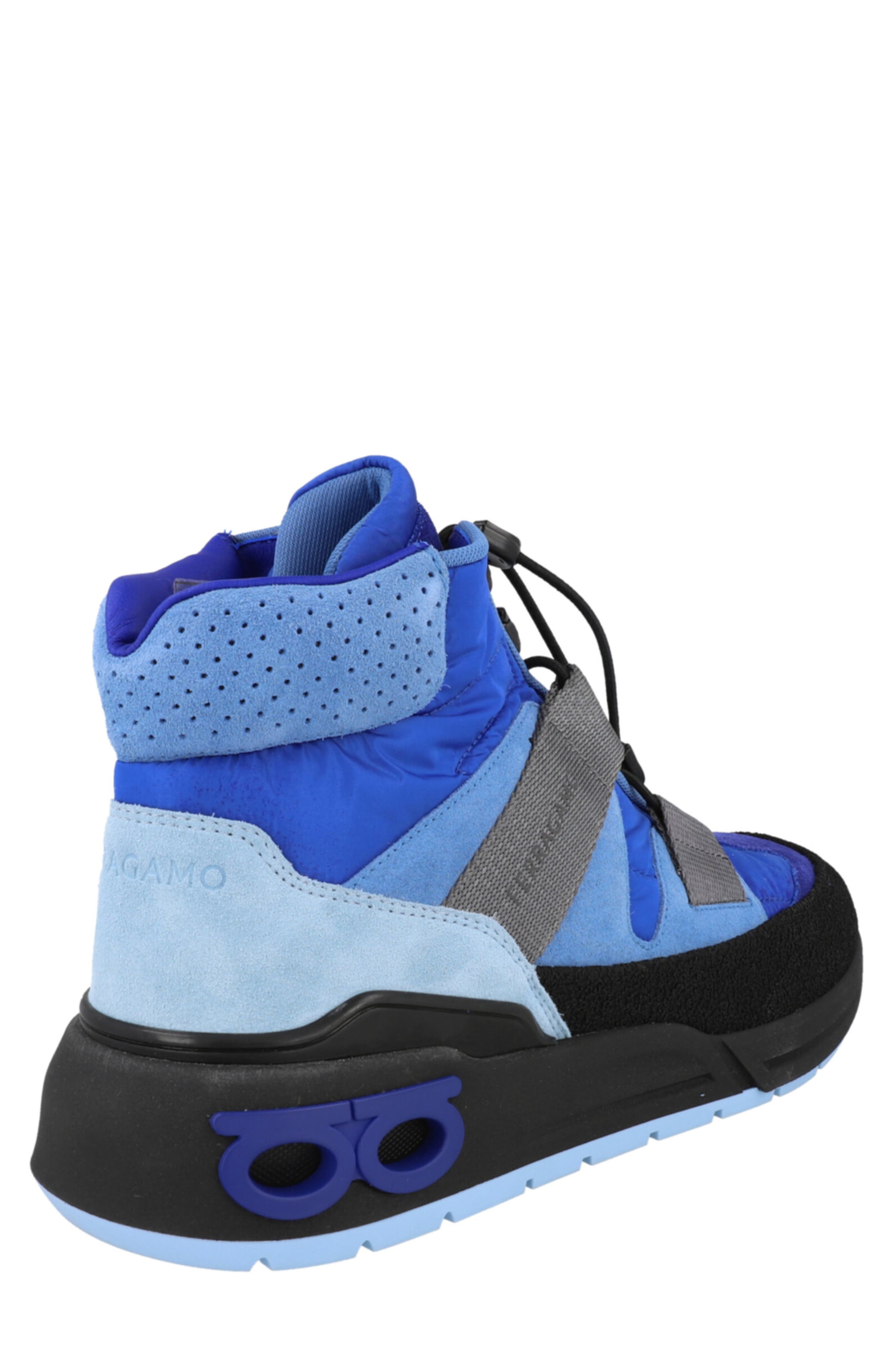 FERRAGAMO Leonida High Top Sneaker, Alternate, color, Blue