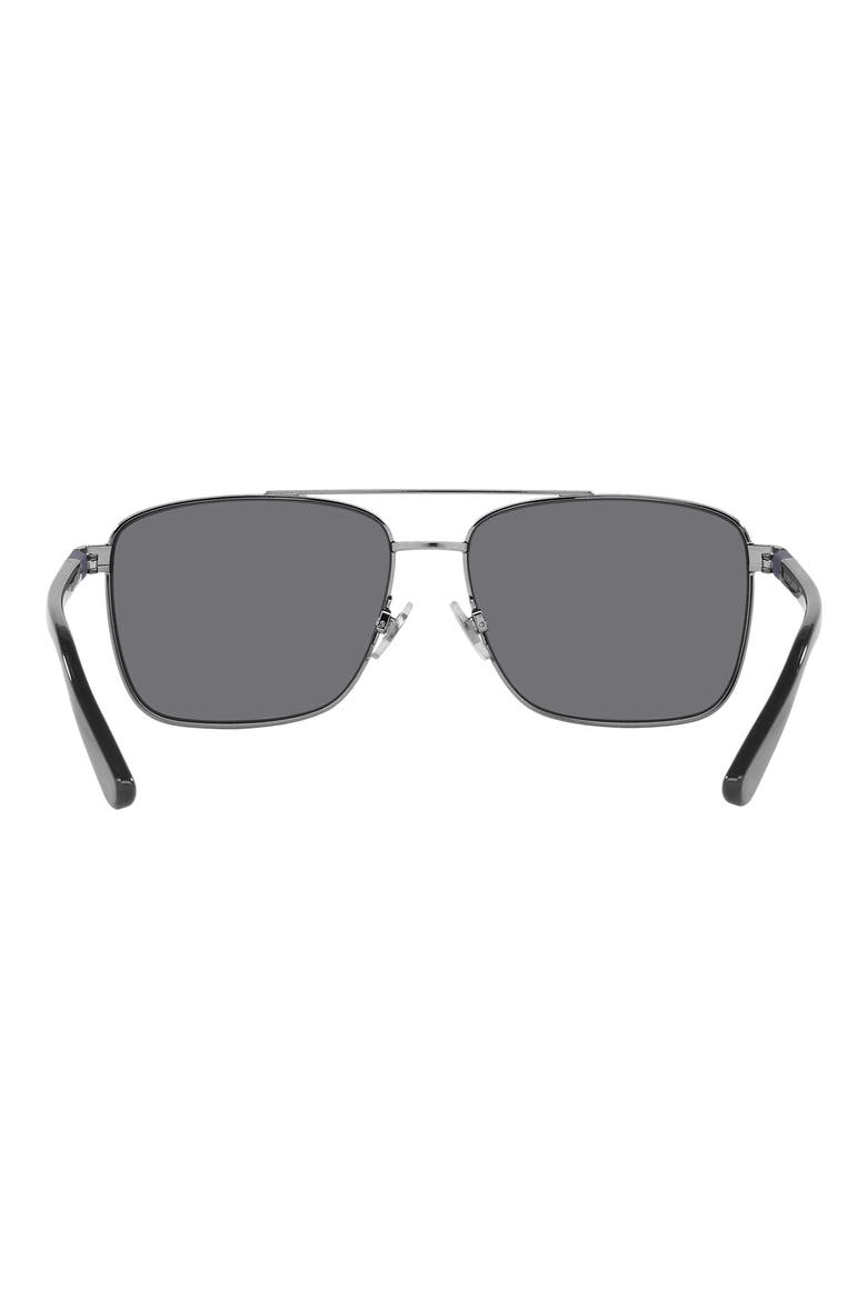 59mm Polarized Pillow Sunglasses, Alternate, color, SHINY GUNMETAL / POLAR GREY