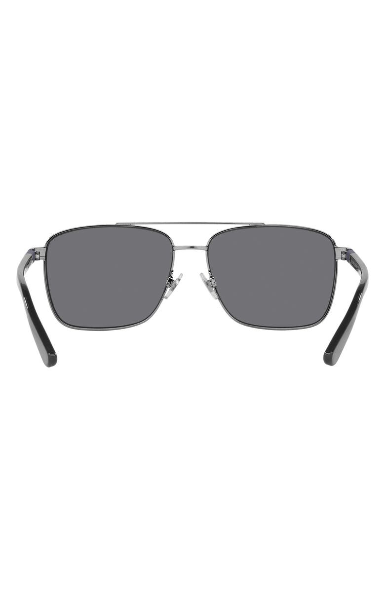 Polo Ralph Lauren 59mm Polarized Pillow Sunglasses, Alternate, color, Shiny Gunmetal / Polar Grey