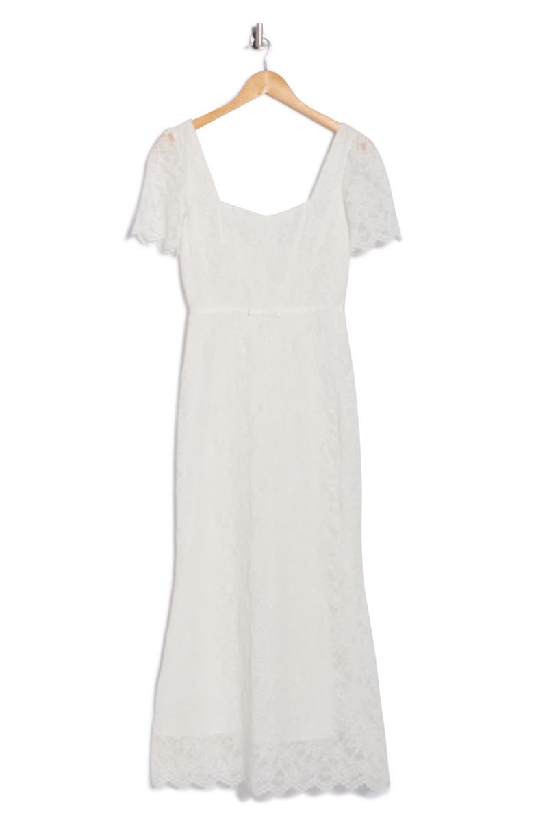NSR Lace Short Sleeve Maxi Dress, Alternate, color, White