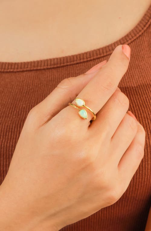 Ys Gems Gemstone Bypass Ring In Yellow