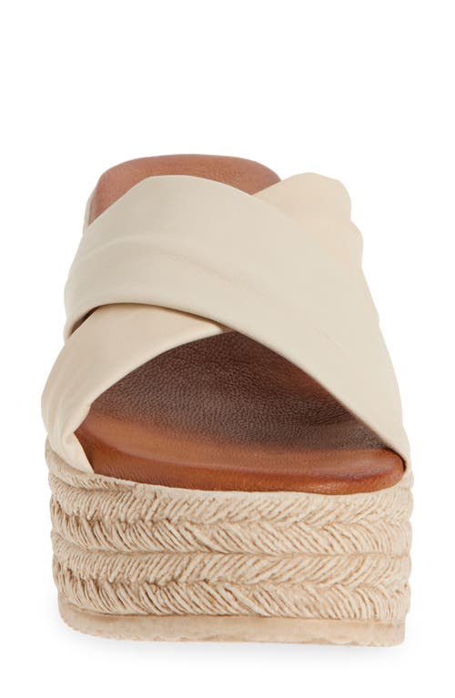 Cordani Bella Espadrille Wedge Sandal In Beige Leather