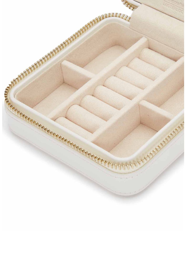 Maria Small Zip Jewelry Case, Alternate, color, WHITE