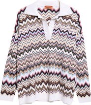 Missoni Zigzag Jacquard Polo Sweater