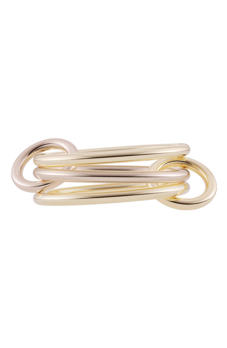 Spinelli Kilcollin Solarium Linked Rings, Main, color, Yellow Gold/ Rose Gold/ Silver