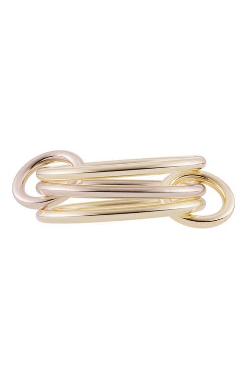 Spinelli Kilcollin Solarium Linked Rings In Yellow Gold/rose Gold/silver