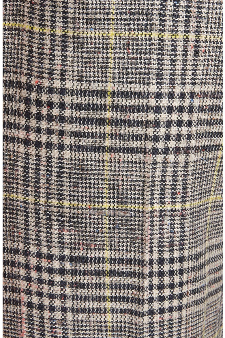 Linen & Silk Blend Pleated Pants, Alternate, color, YELLOW/ GREY