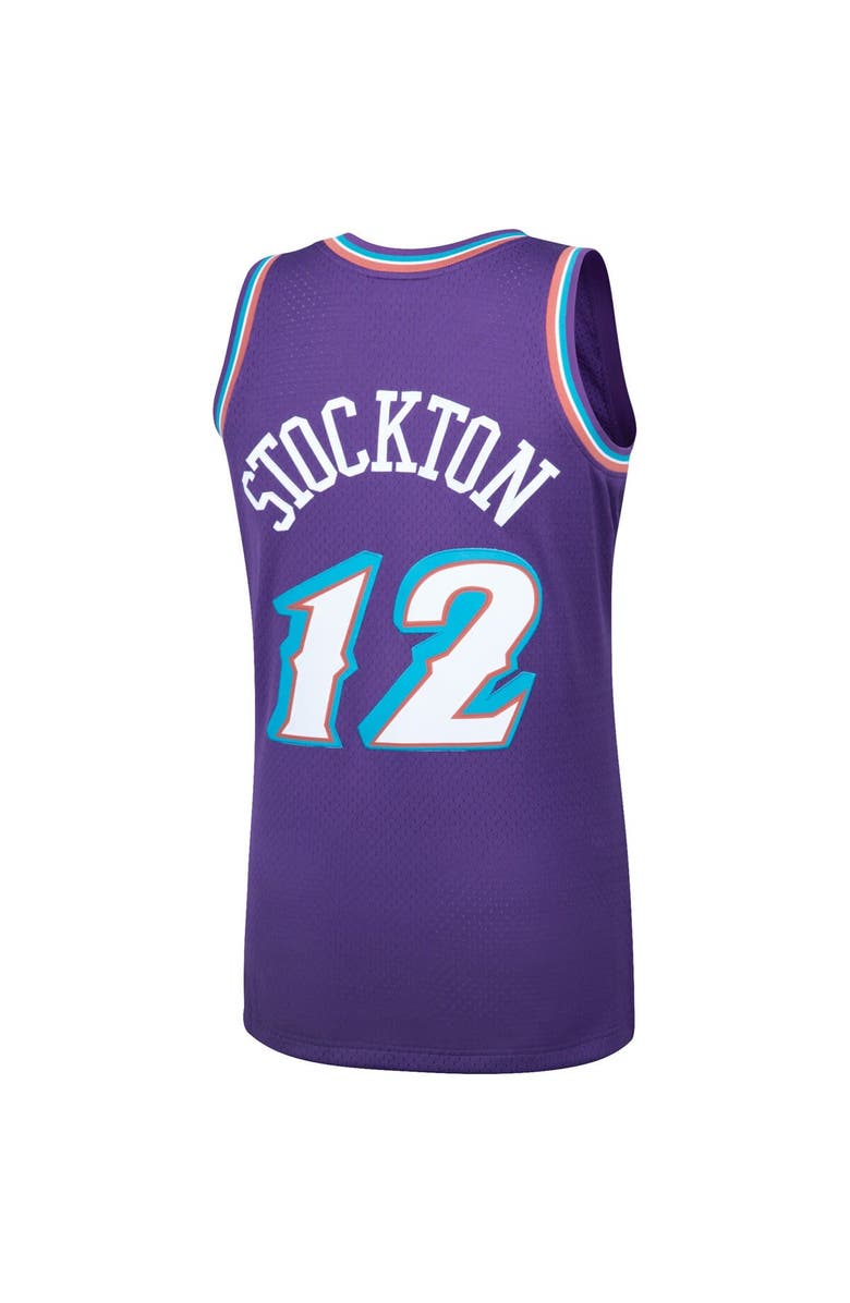 Mitchell & Ness Men's Mitchell & Ness John Stockton Purple Utah Jazz Hardwood Classics Swingman Jersey, Alternate, color, Purple