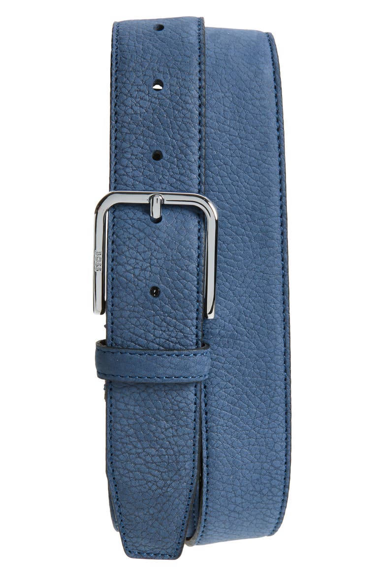 Madison Leather Belt, Main, color, OPEN BLUE