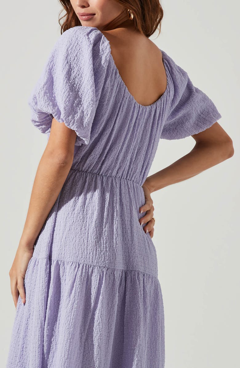 ASTR the Label Tiered Short Sleeve Dress, Alternate, color, Pale Purple