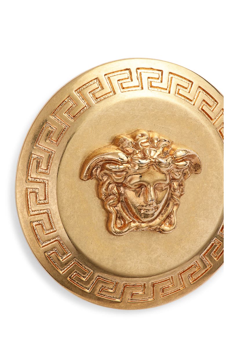 Medusa Stud Earrings, Alternate, color, TRIBUTE GOLD