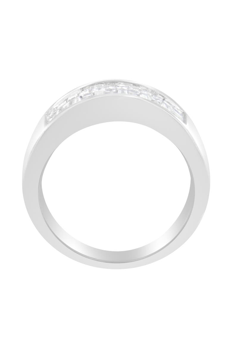 14K White Gold 1.0 Cttw Princess and Baguette-cut Diamond Ring, Alternate, color, White Gold