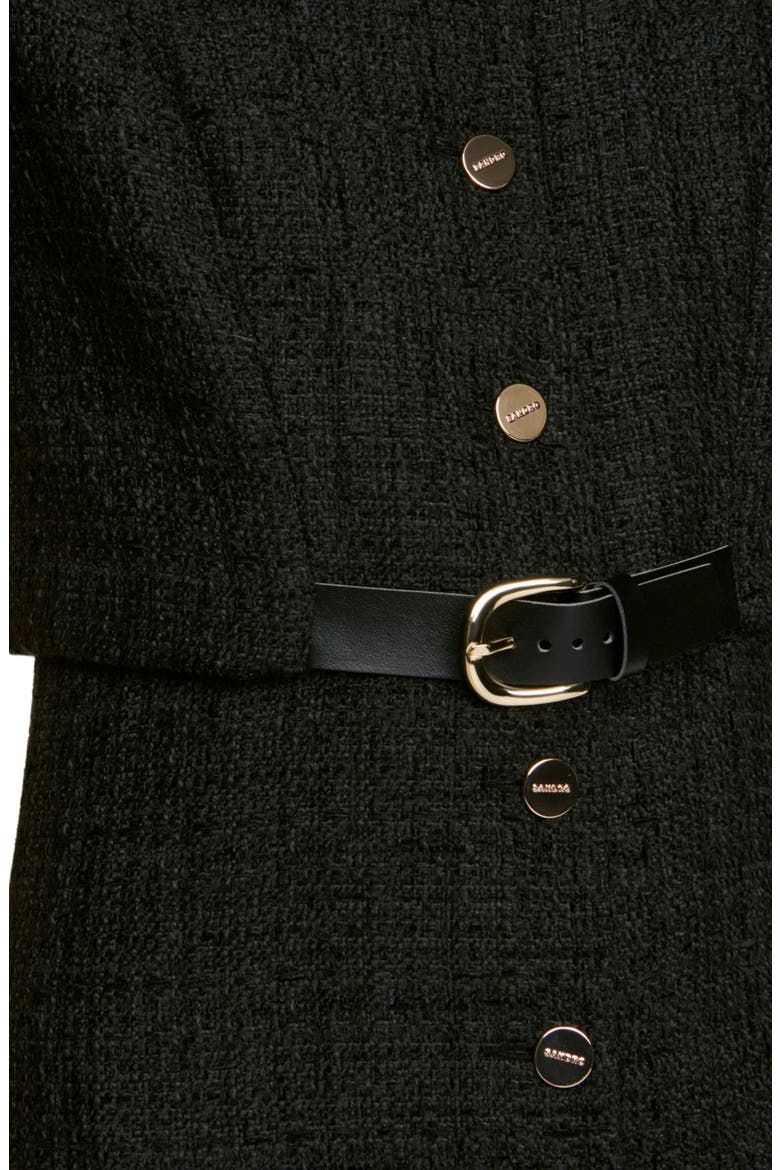 2-in-1 tweed dress, Alternate, color, Black
