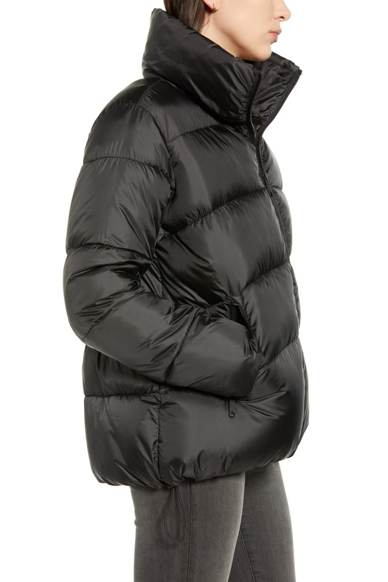 Water Repellent Puffer Jacket, Alternate, color, BLACK