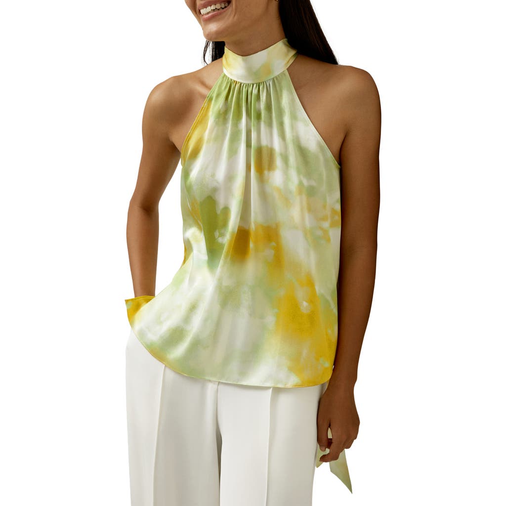 Lilysilk Print Silk Charmeuse Halter Neck Top