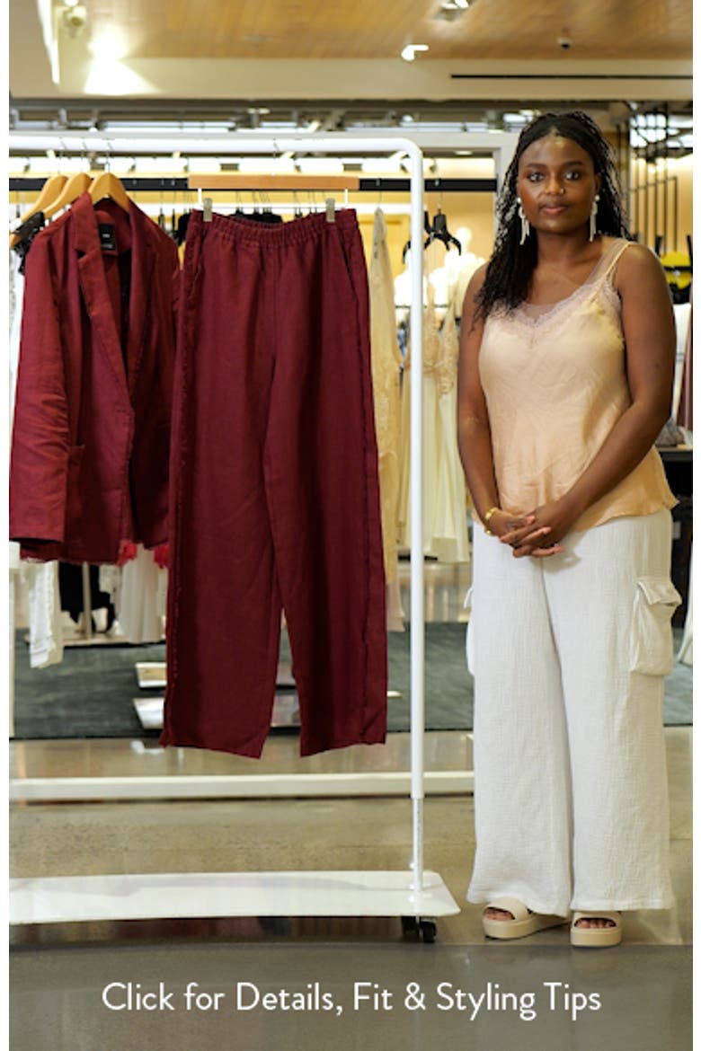 Tarida Frayed Linen Wide Leg Pants video