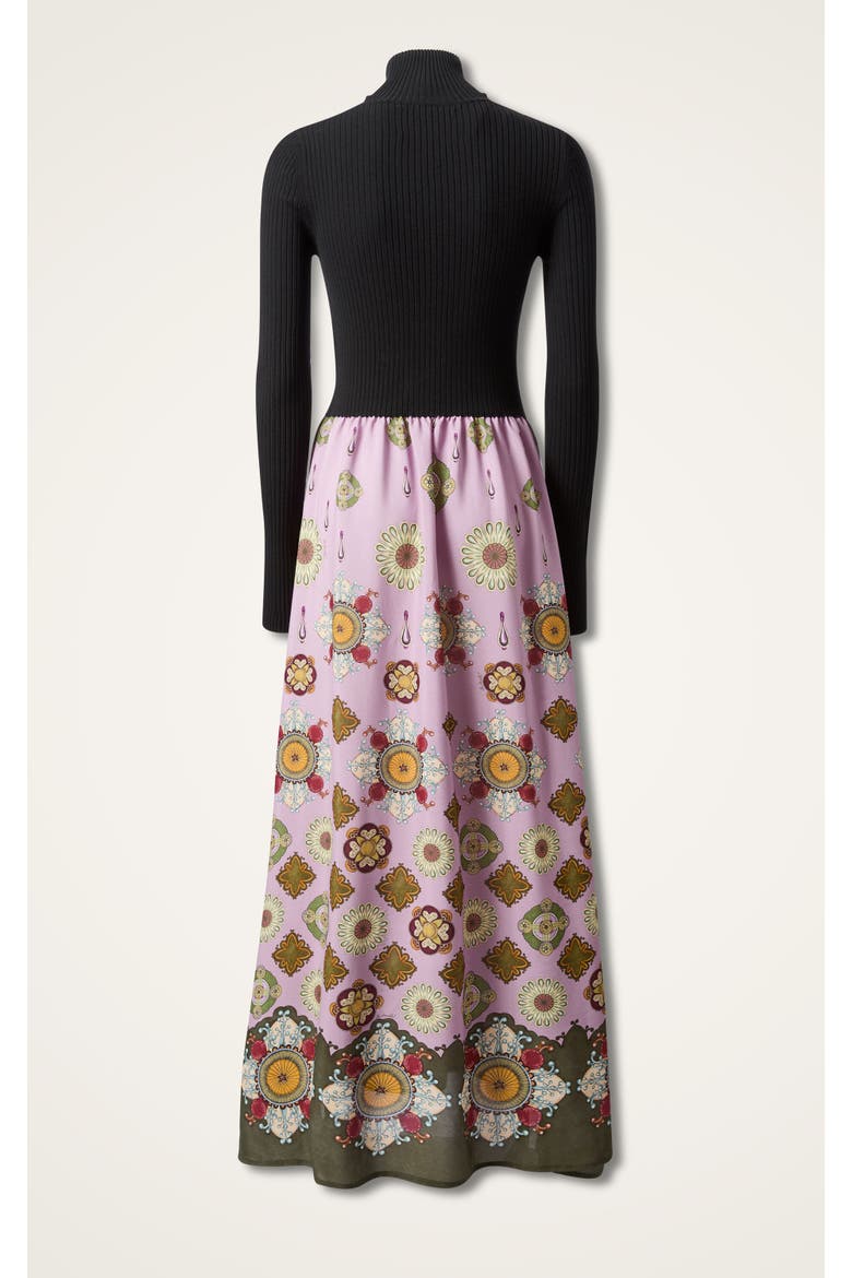 Lunaria Foulard Dress, Alternate, color, Nucleus Black