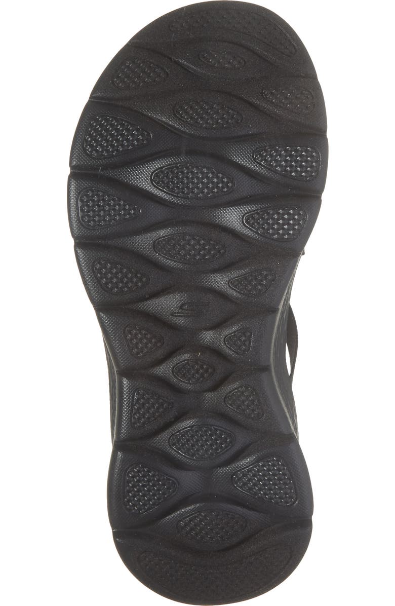 SKECHERS <p>Swift-Fit Go Walk Flex Glimmer Up Sandal (Women)</p>, Alternate, color, Black