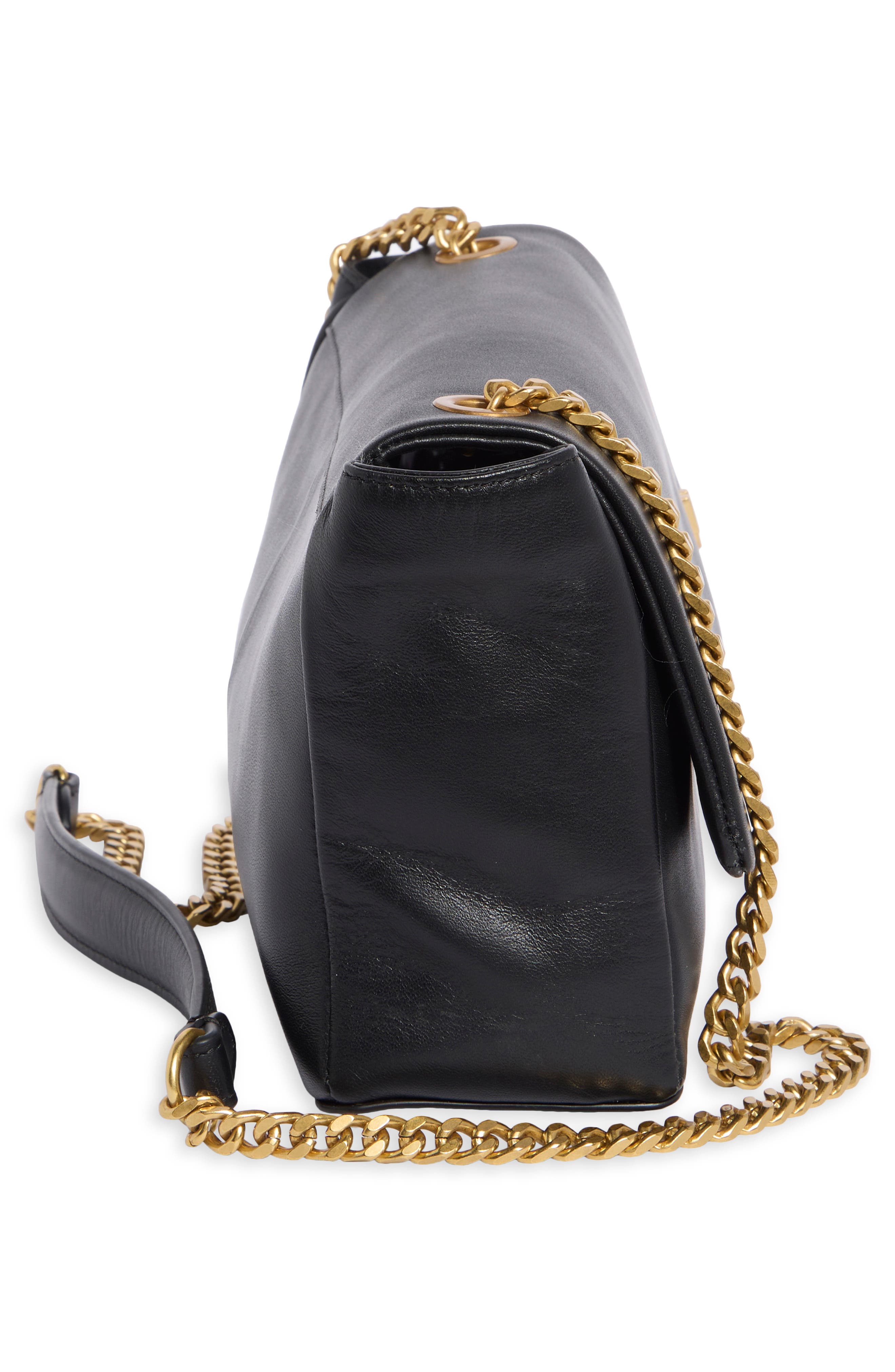Mylah Napa Leather Shoulder Bag, Alternate, color, BLACK KOREAN NAPPA LE