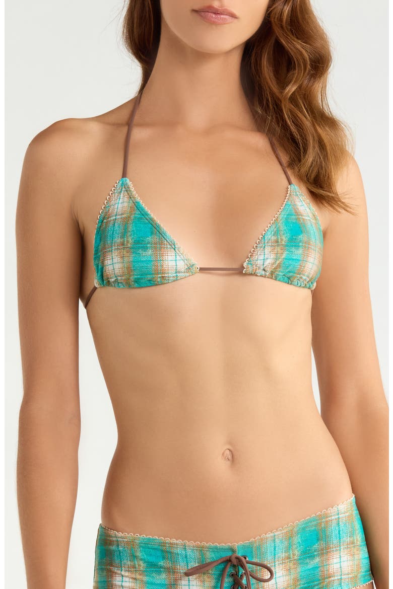 Triangle Bikini Top, Main, color, TEAL