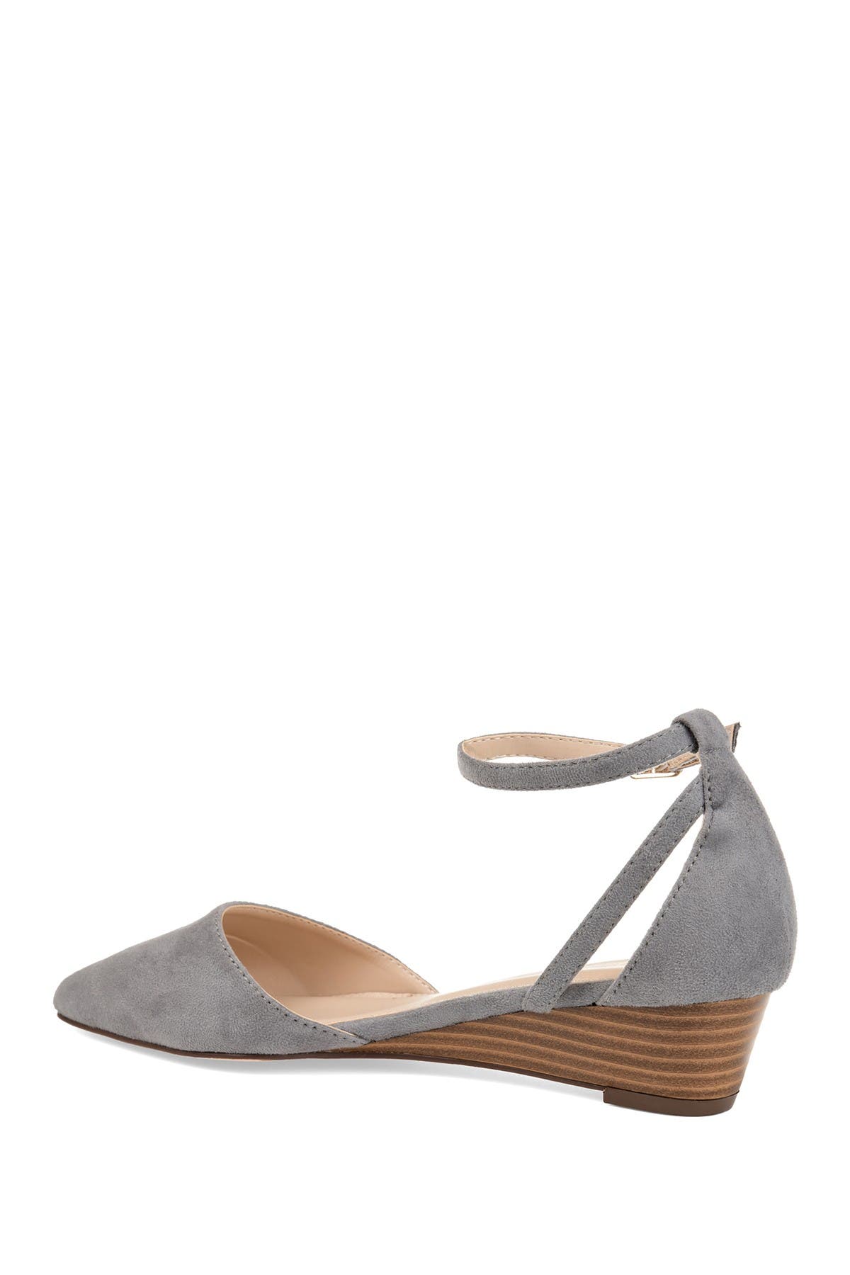Journee Collection JOURNEE Arkie Sliver Wedge Pump, Alternate, color, Grey