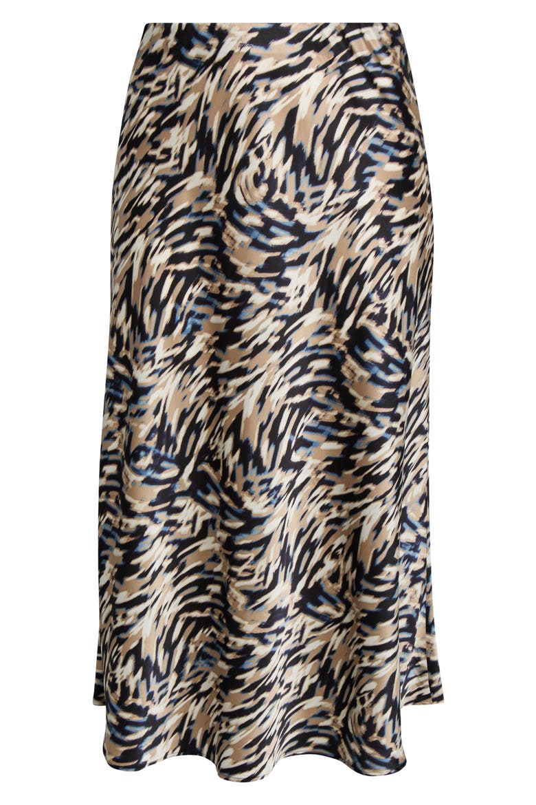 Print Pull-On Bias Flared Skirt, Alternate, color, DUTCH BLUE MULTI