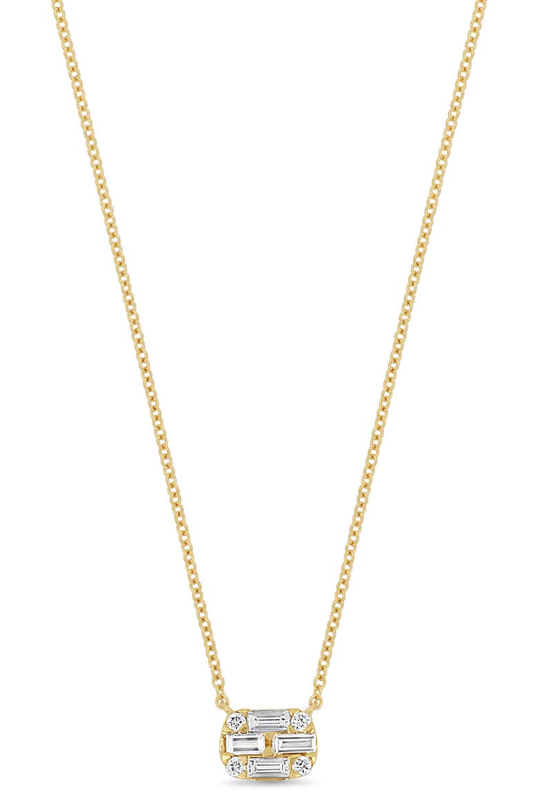 Maya 18K Yellow Gold Diamond Oval Pendant Necklace, Main, color, 18K YELLOW GOLD