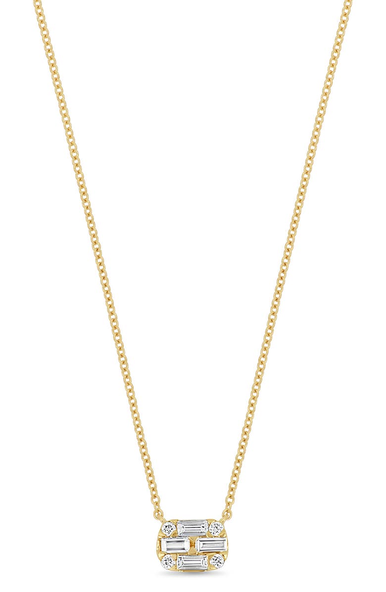 Bony Levy Maya 18K Yellow Gold Diamond Oval Pendant Necklace, Main, color, 18K Yellow Gold