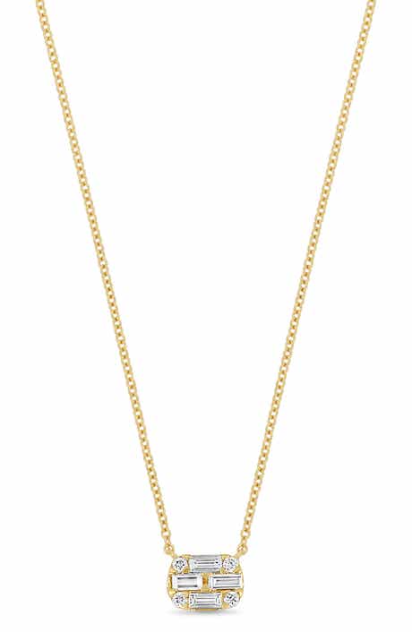 Bony Levy Maya 18K Yellow Gold Diamond Oval Pendant Necklace